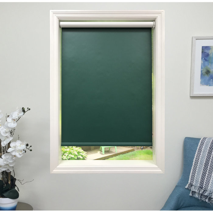 Ebern Designs Blackout Green Roller Shade Wayfair.ca